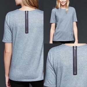 GAP Large Abyss Gwen Top Back Exposed Zipper Career Teacher Office Modern